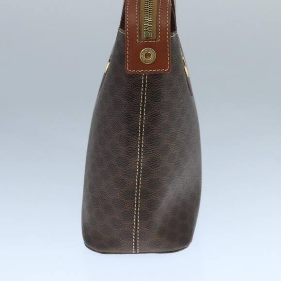 CELINE Macadam Canvas Hand Bag Pvc Leather Brown Gold - Picture 5 of 13